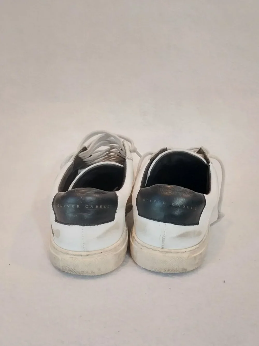 Oliver Cabell Sneakers Womens 7.5 38 White Leather Designer Casual Shoes Glitter